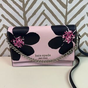 Kate Spade Cameron Grand Flora Convertible Crossbody Bag Pink & Blue Floral